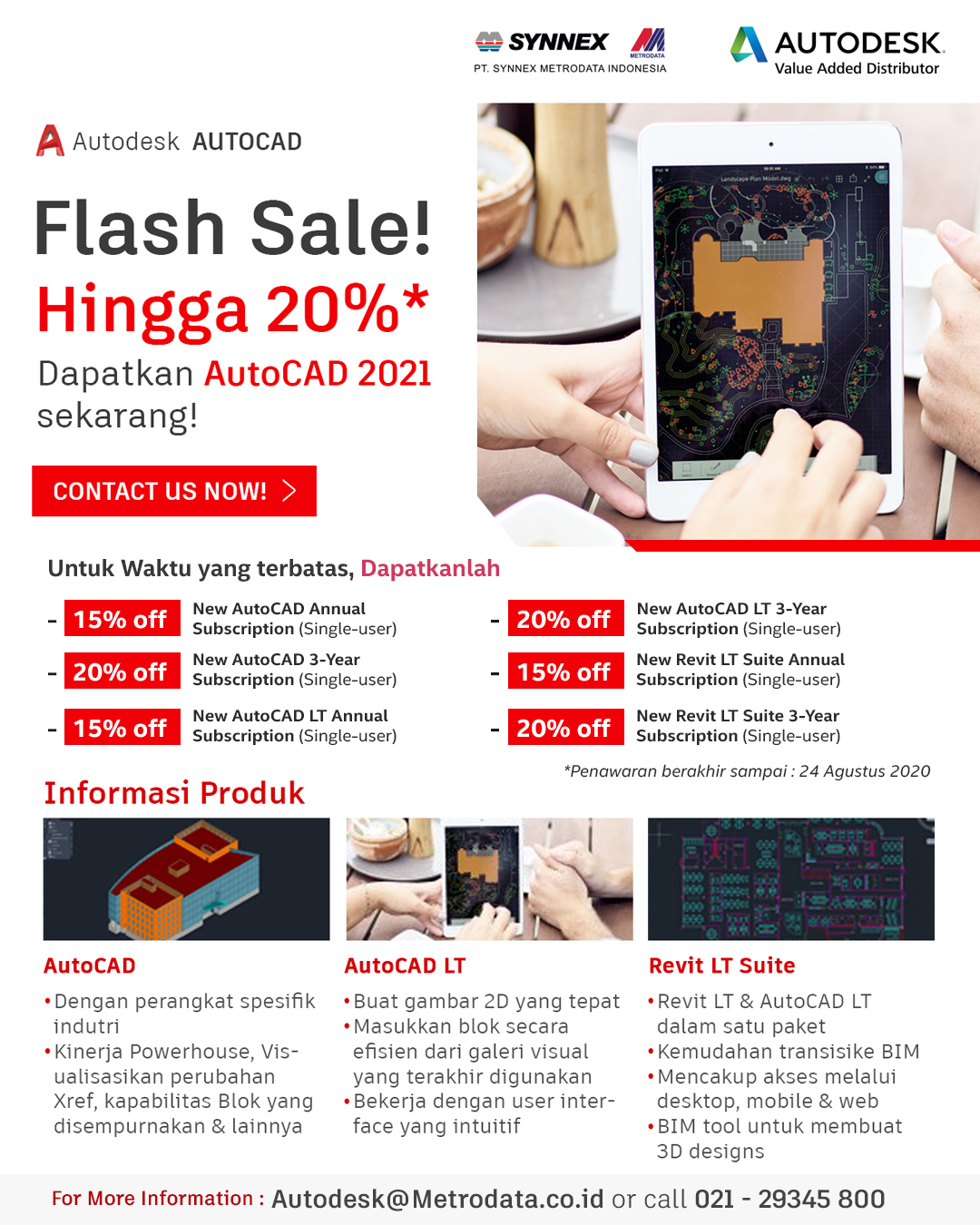Flash Sale Autodesk AutoCAD Hingga 20%!!