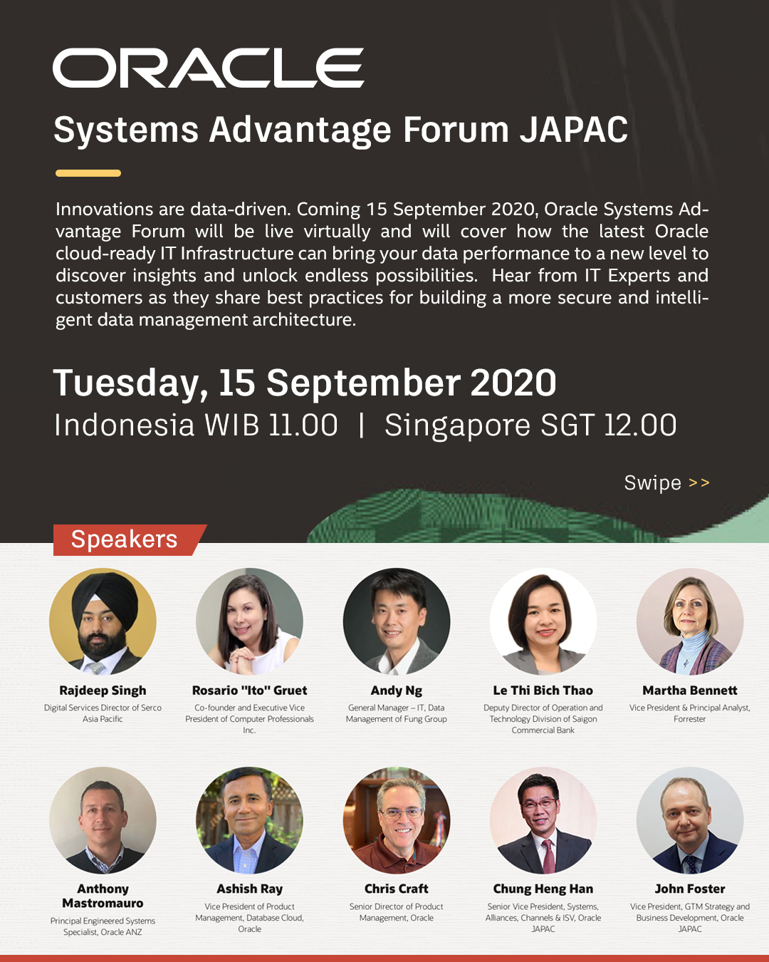 Oracle Event: Systems Advantage Forum JAPAC