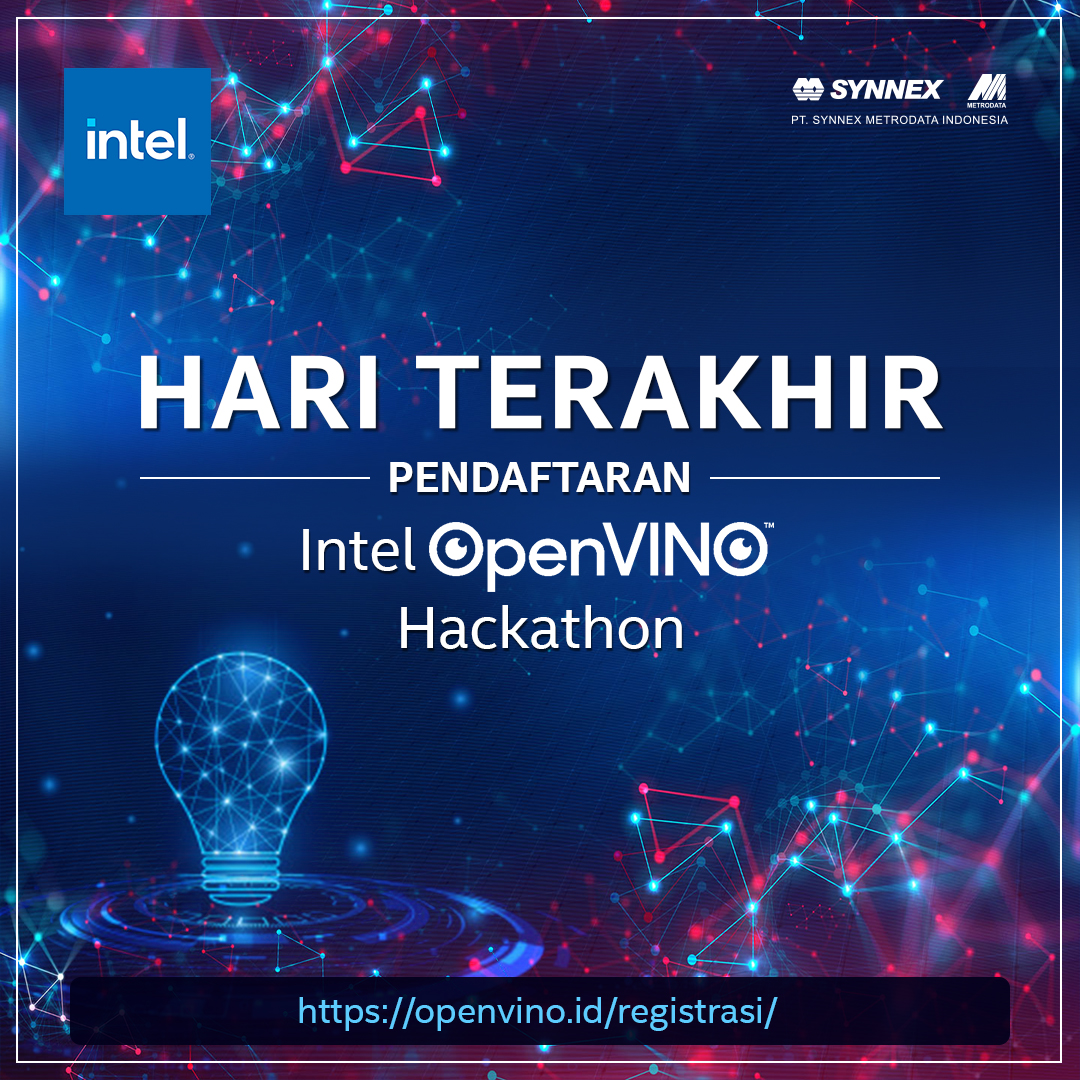 Hari Terakhir Registrasi Intel OpenVINO Hackathon 2020