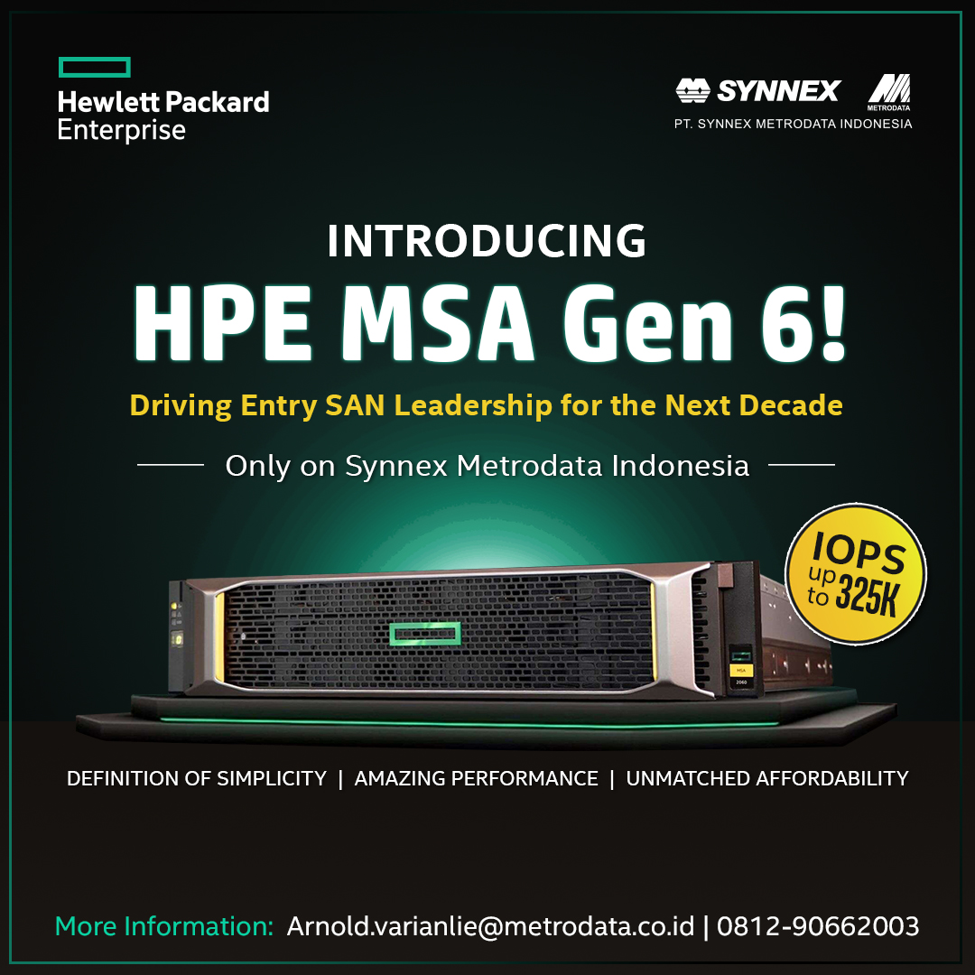 HPE MSA Gen 6 Synnex Metrodata Indonesia