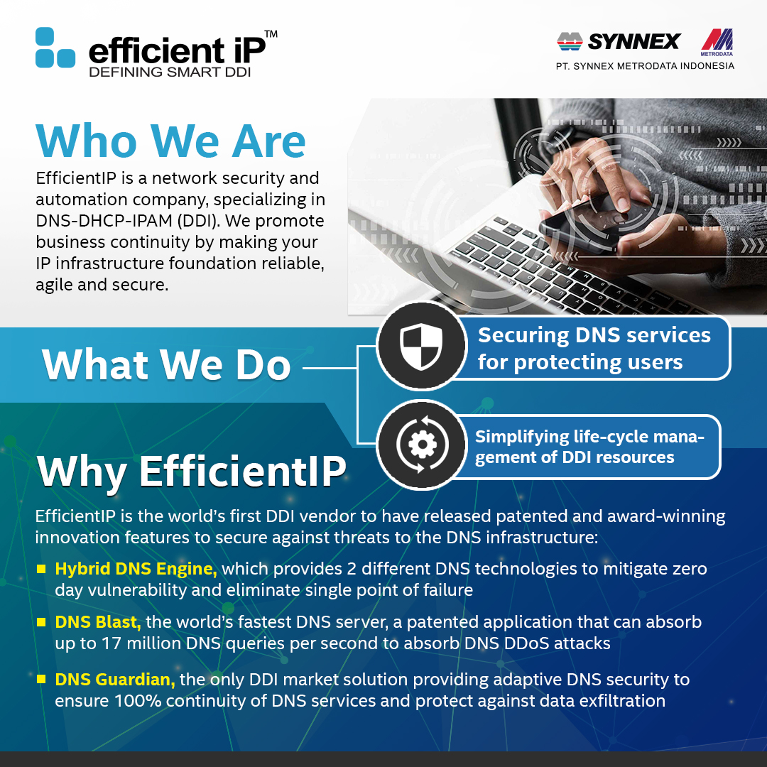 DNS lebih aman dengan solusi DDI dari Efficient IP