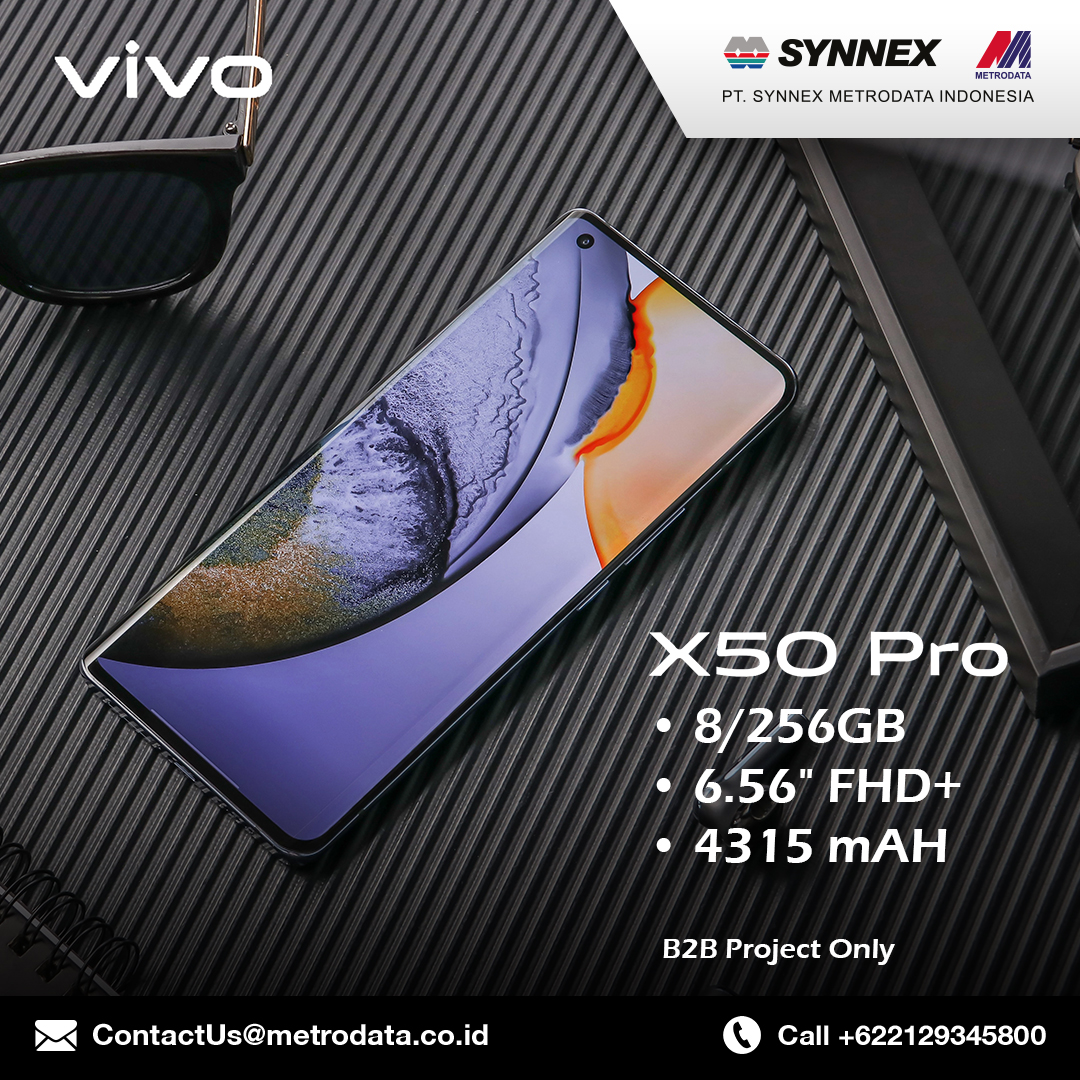 Vivo X50 Pro is now available at Synnex Metrodata Indonesia.