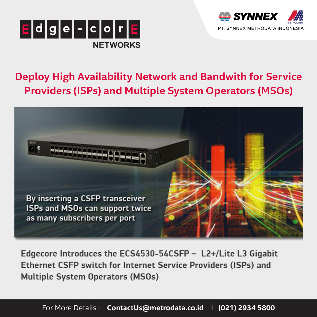Deploy High Availability Network and Bandwidth with Edgecore Networks