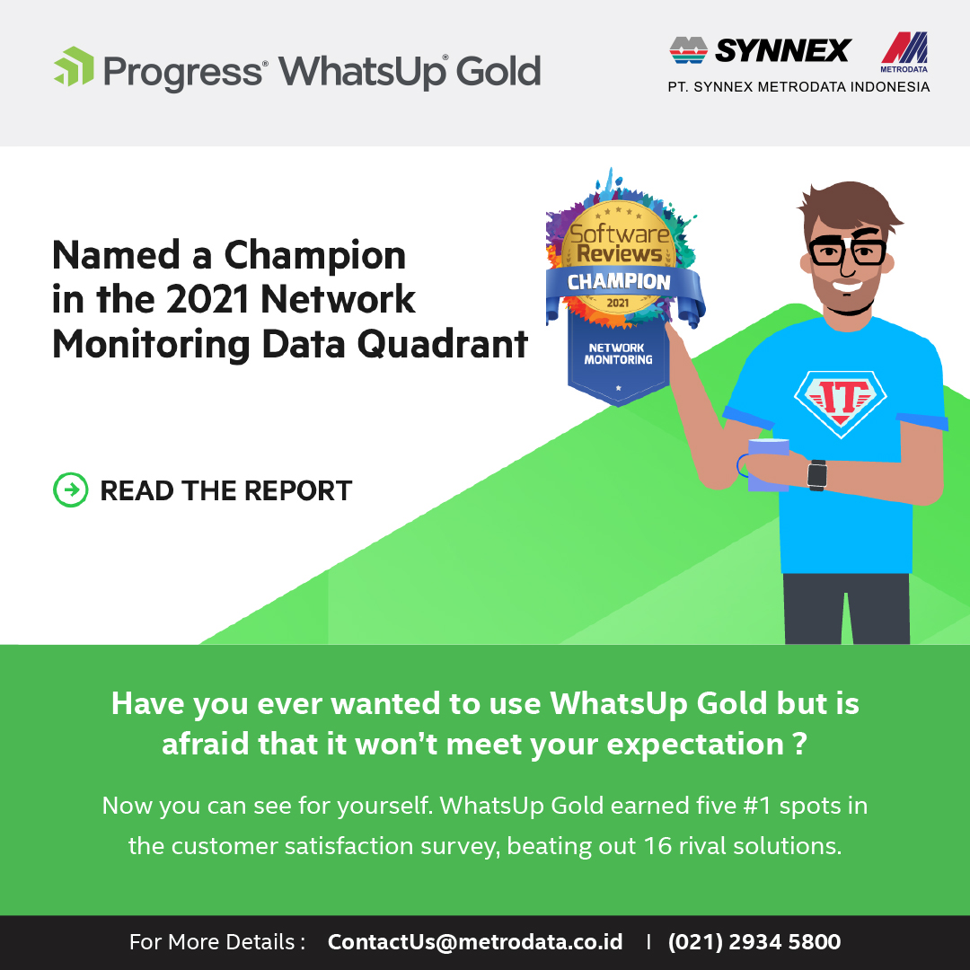 Progress WhatsUp Gold : Named a Champion in the 2021 Network Monitoring Data Quadrant