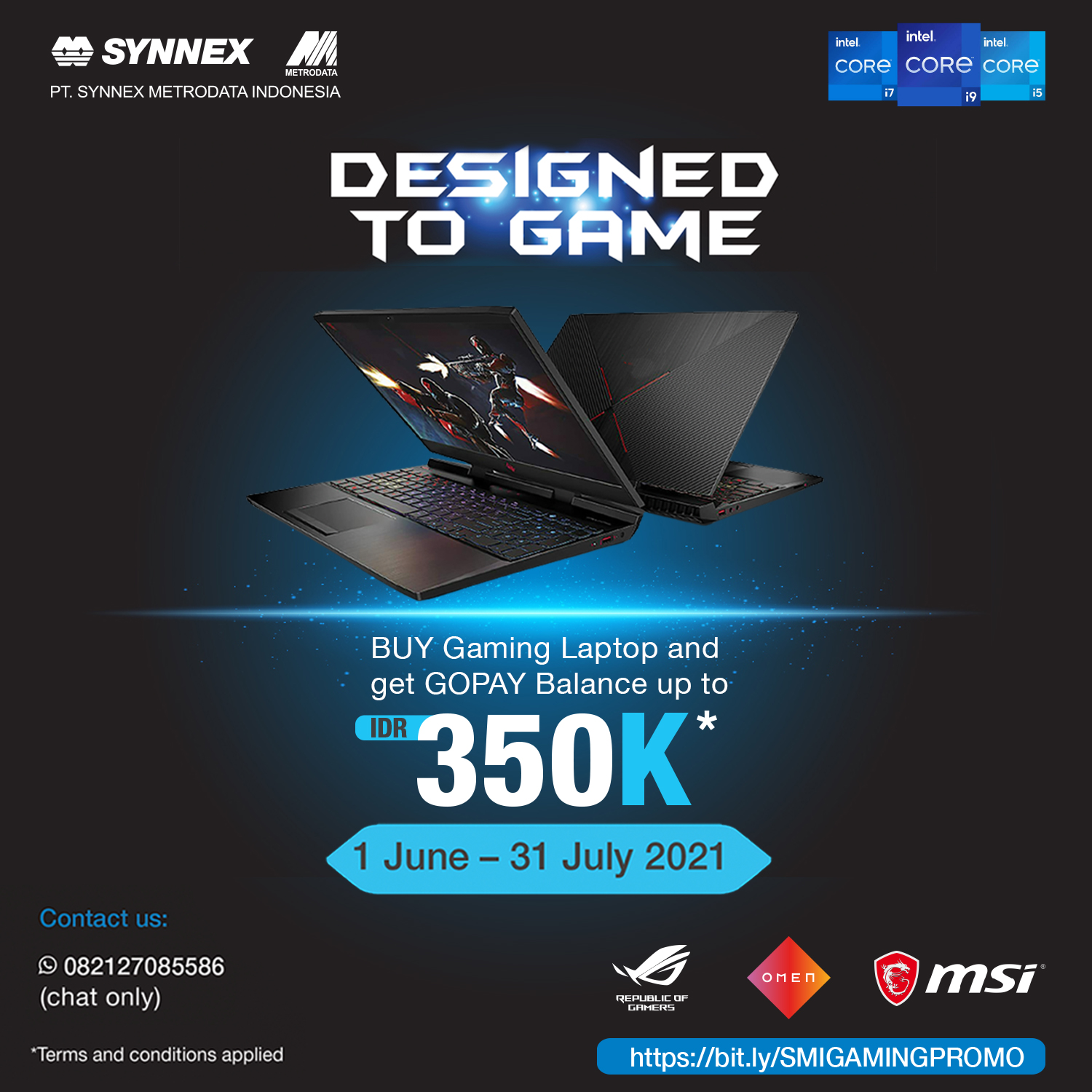 Designed to Game : Buy Gaming Laptop and Get GOPAY Balance up to IDR 350K*