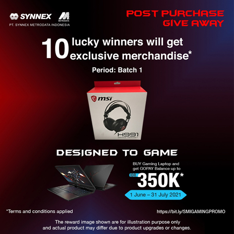 Designed to Game : Buy Gaming Laptop and Get GOPAY Balance up to IDR 350K*