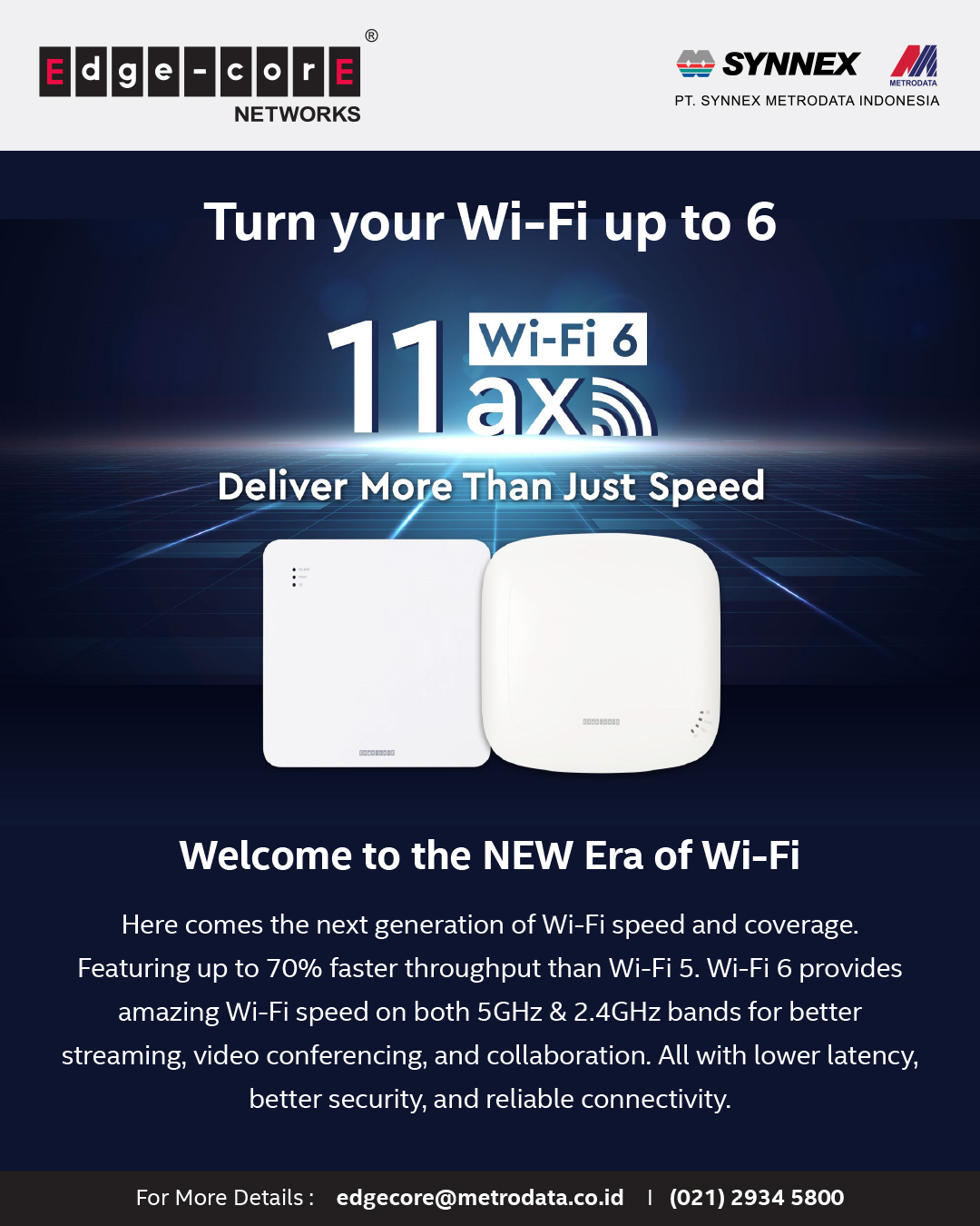 Edgecore Networks : Turn Your Wi-Fi Up to 6! - Synnex Metrodata Indonesia