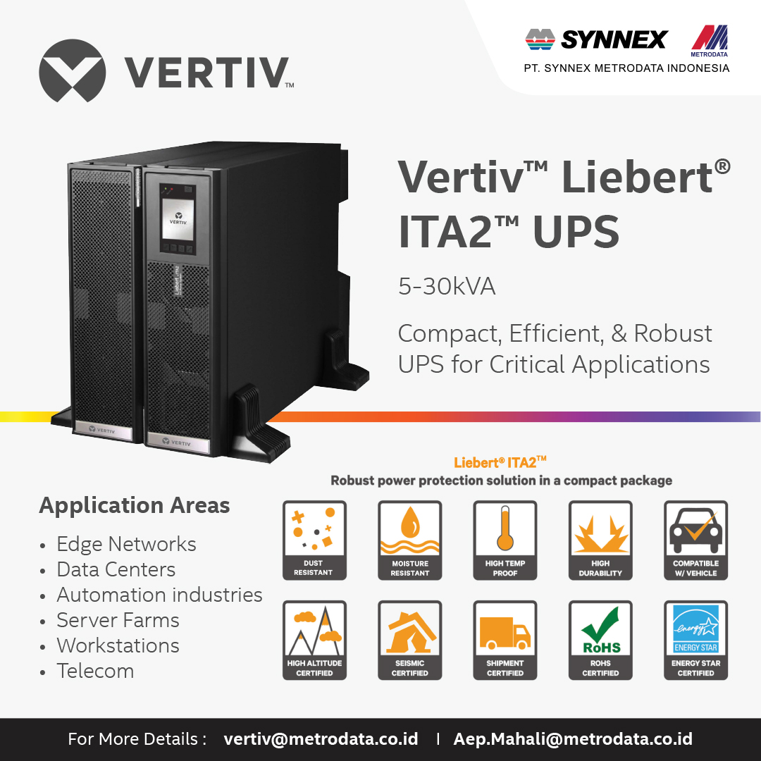 Vertiv™ Liebert® ITA2™ UPS - Synnex Metrodata Indonesia