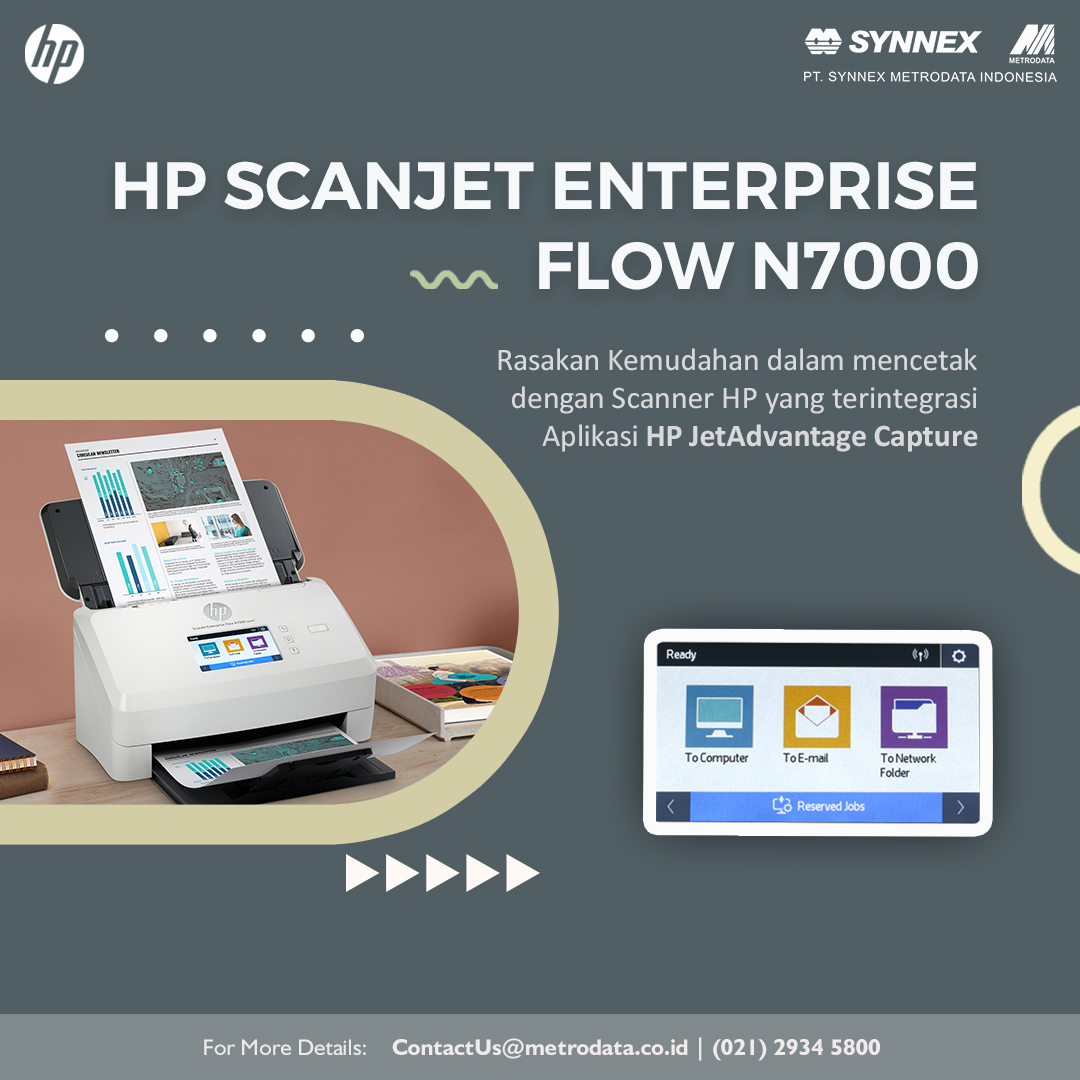 HP ScanJet Enterprise Flow N7000 snw1 – Scanner Super Andalan untuk Bisnis Anda