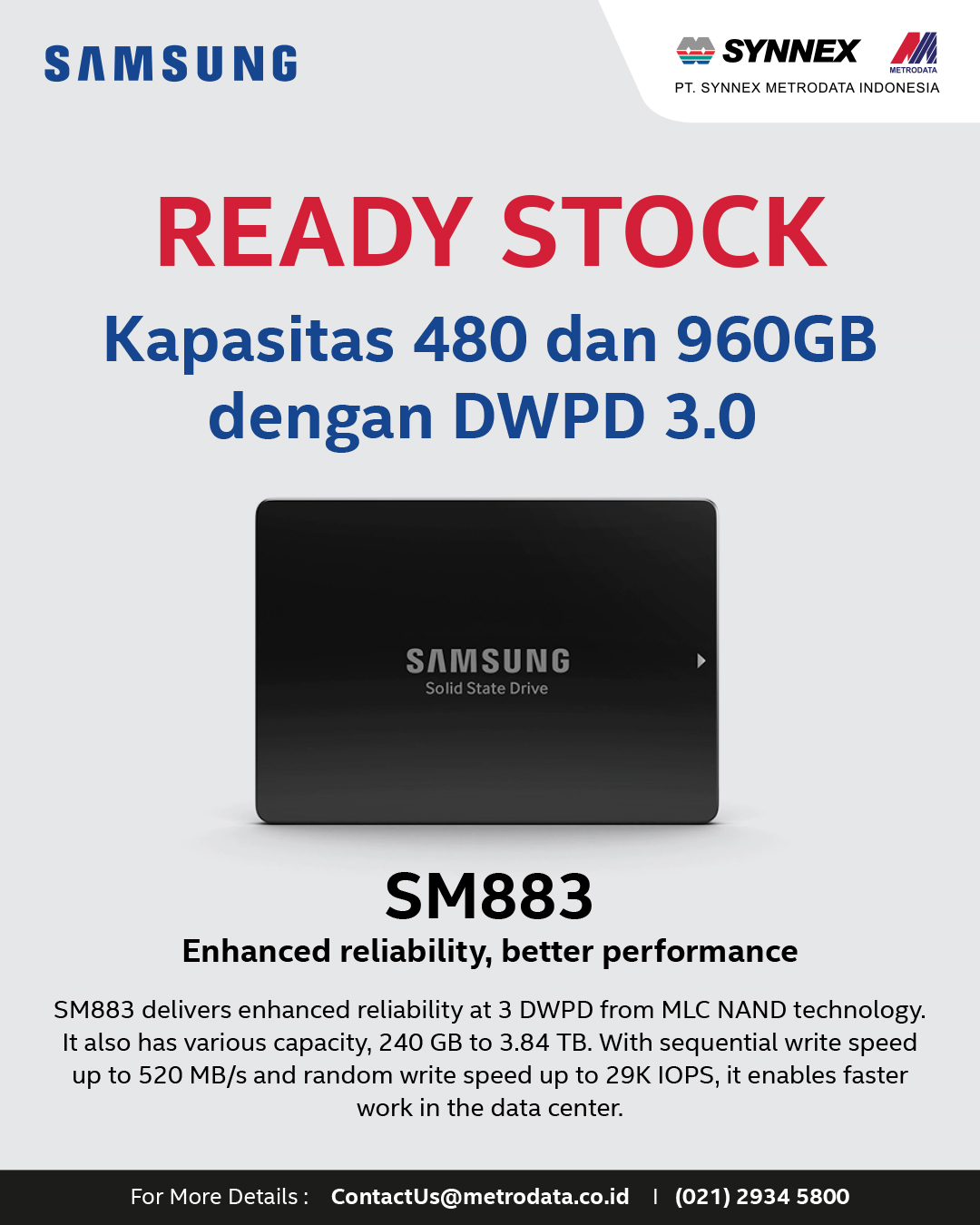 Ready Stock Samsung SM883