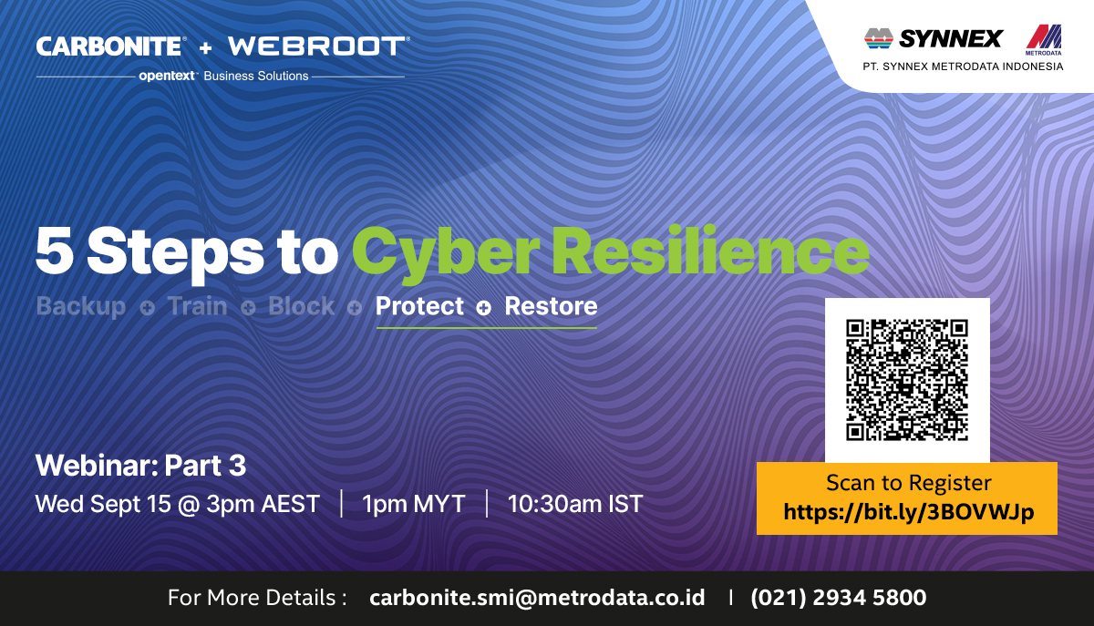 Webinar Carbonite + Webroot (part 3) : 5 Steps to Cyber Resilience