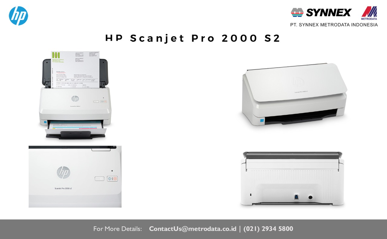 HP ScanJet Pro 2000 s2, Scan Semua Dokumen dengan Cepat, Pilihan Bisnis