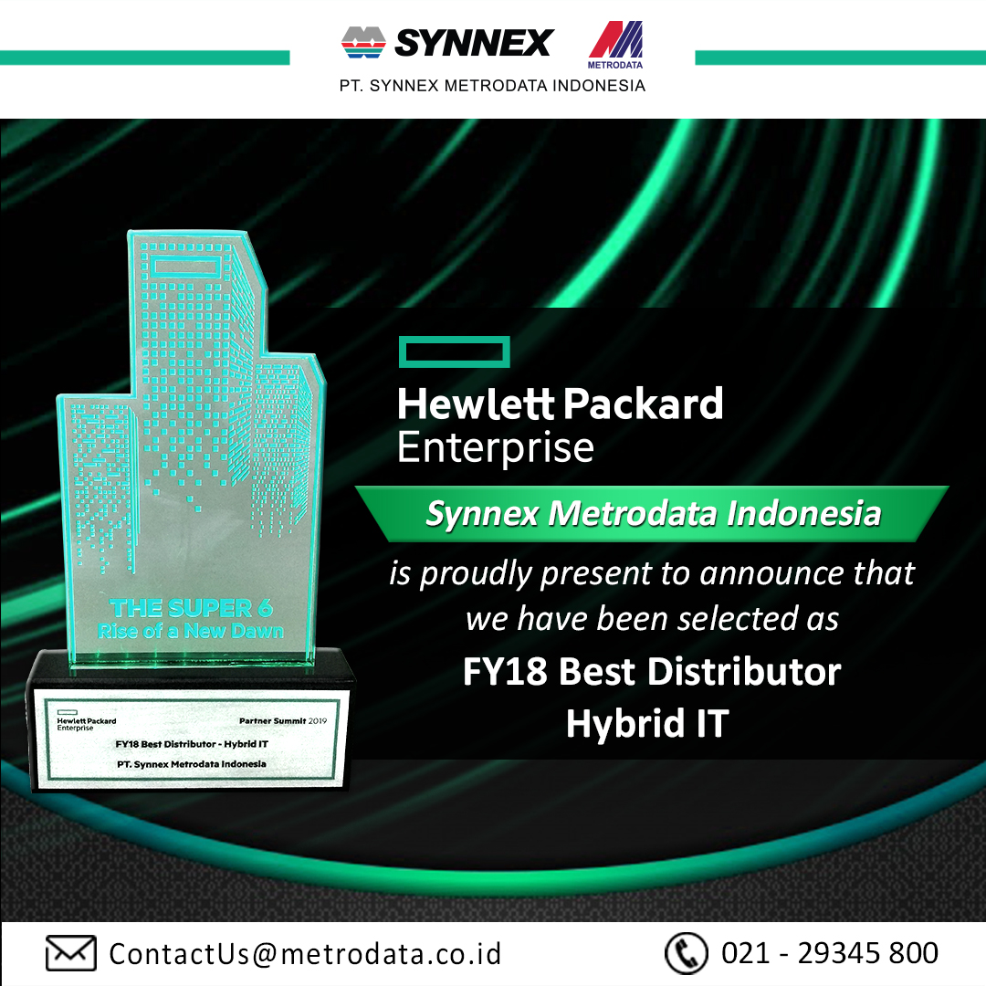Hewlett Packard Enterprise FY18 Best Distributor Hybrid IT Synnex