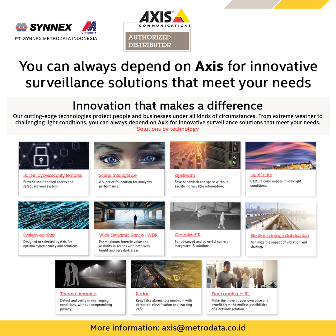 You can always depend on Axis for innovative surveillance solutions that meet your needs