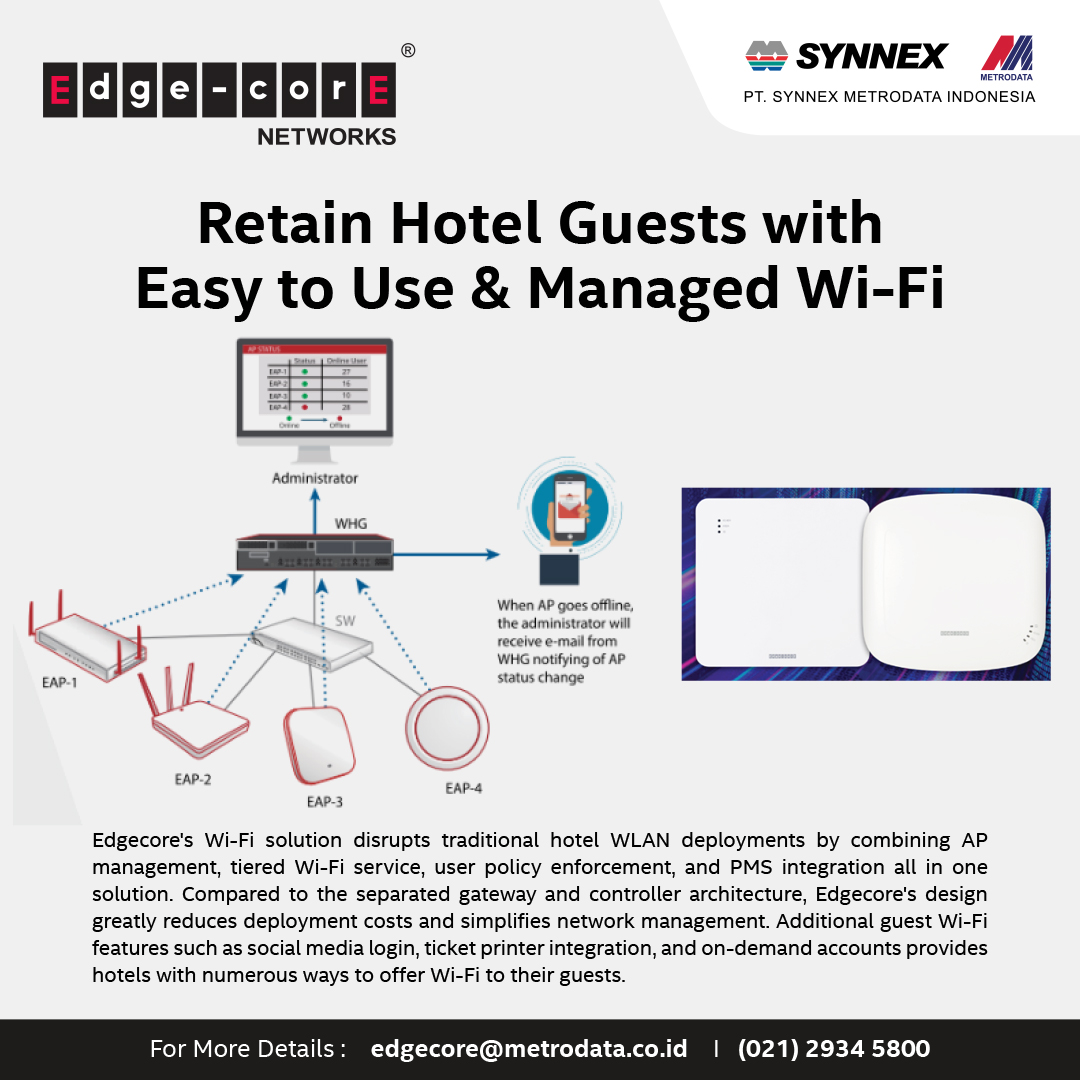 Edgecore Networks : Retain Hotel Guests with Easy to Use & Managed Wi-Fi