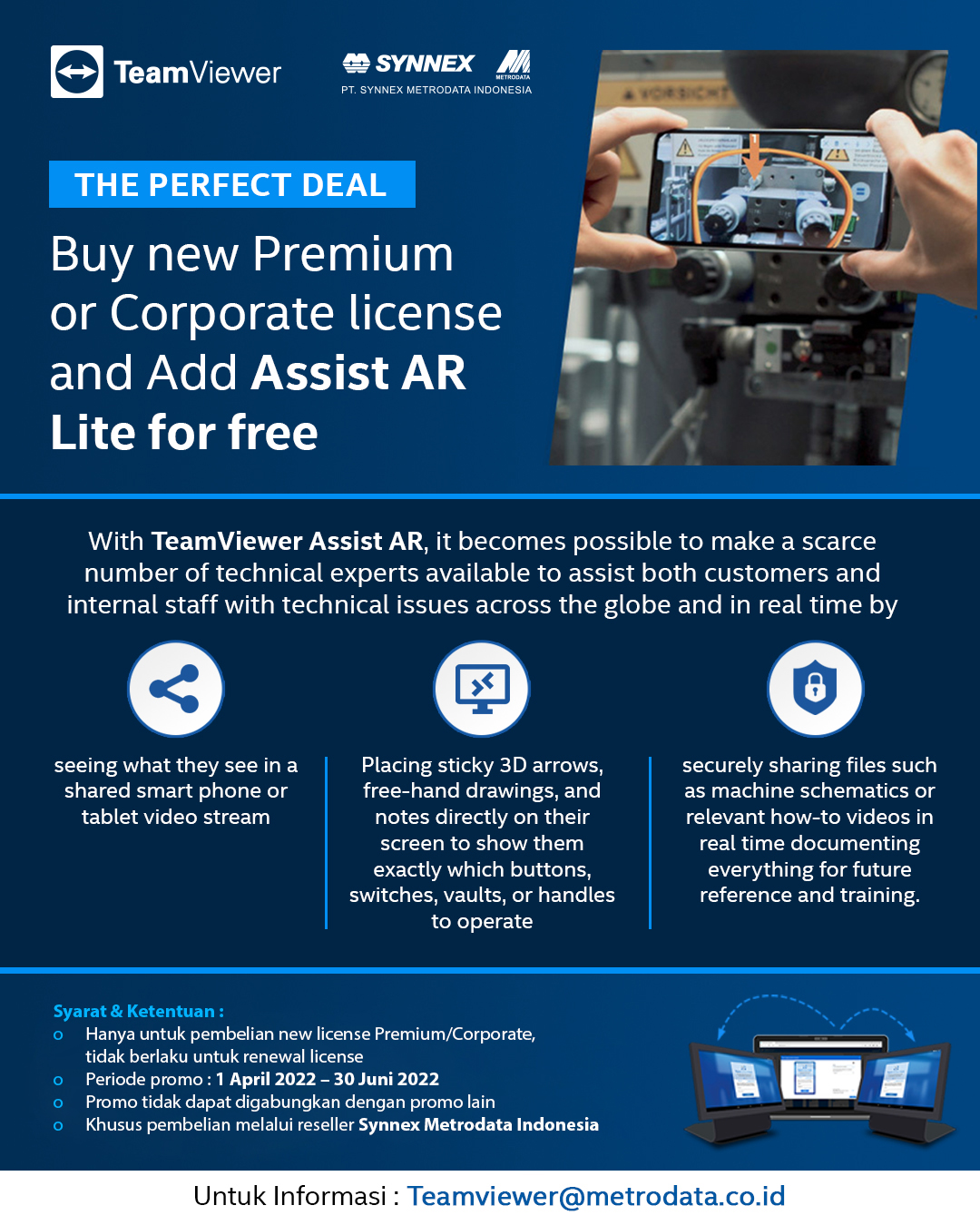 TeamViewer : Buy New Premium or Corporate License and Add Assist AR Lite for Free