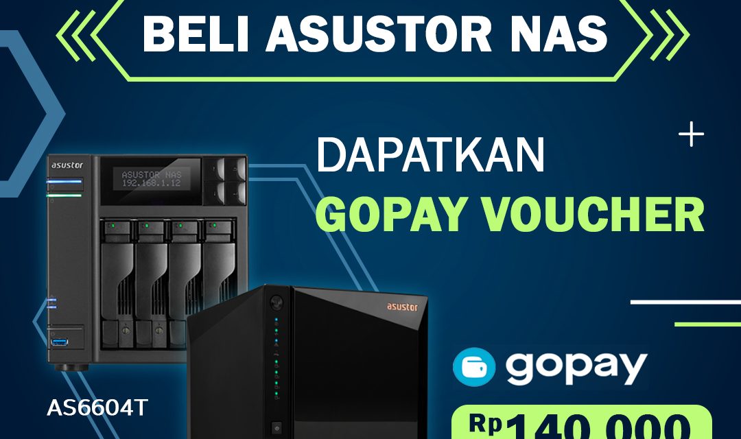 Beli Asustor NAS Dapatkan Gopay Voucher