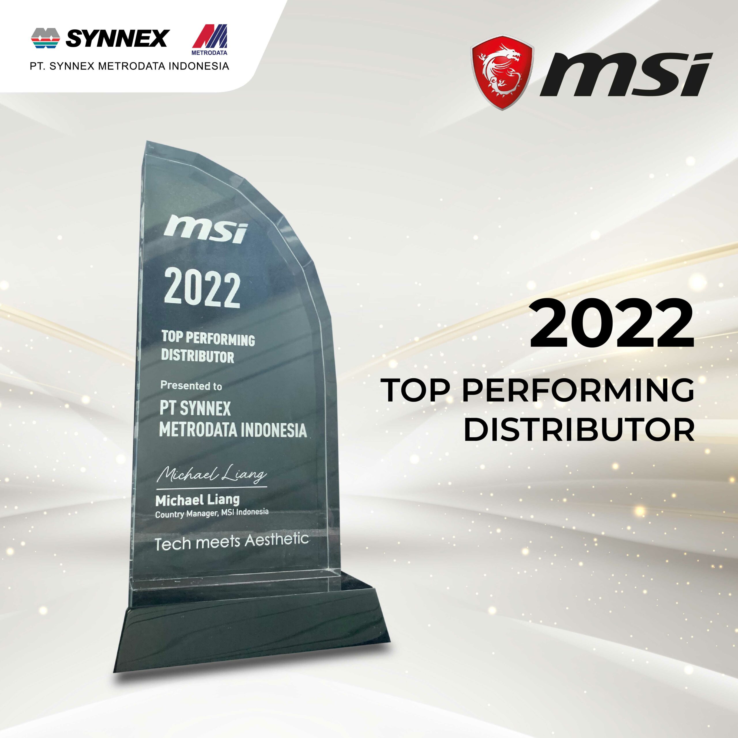Award MSI 2022 TOP PERFORMING DISTRIBUTOR