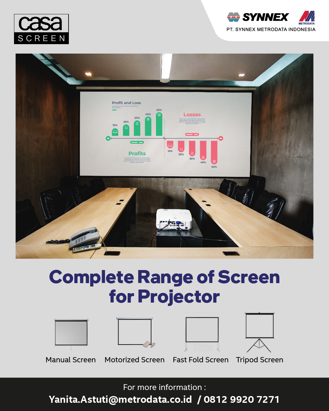 CASA Projector Screen Synnex Metrodata Indonesia