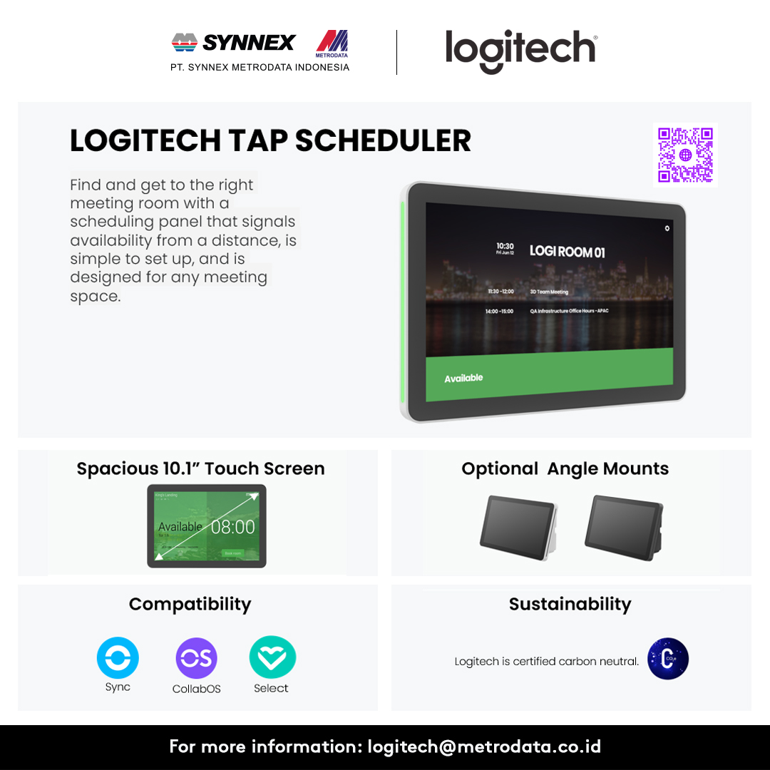LOGITECH TAP SCHEDULER - Synnex Metrodata Indonesia