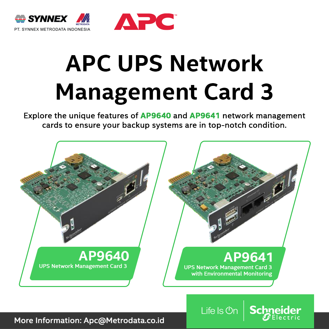 APC UPS Network Management Card 3 Synnex Metrodata Indonesia