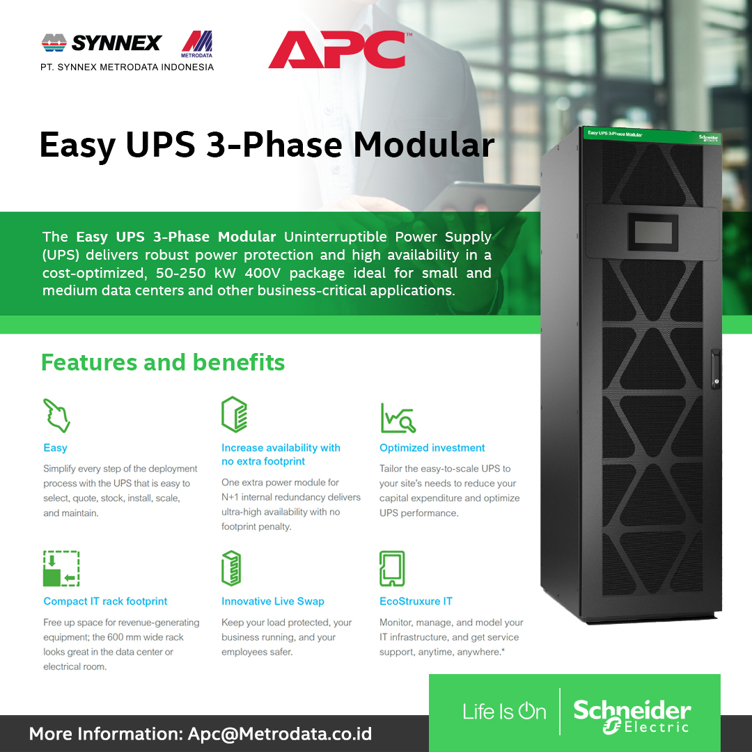 APC Easy UPS 3Phase Modular Synnex Metrodata Indonesia