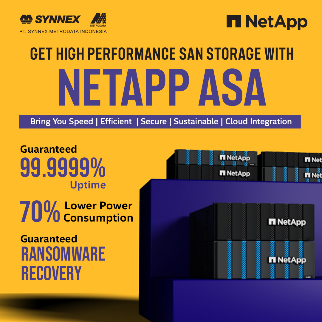 Get High Performance San Storage With Netapp Asa Synnex Metrodata